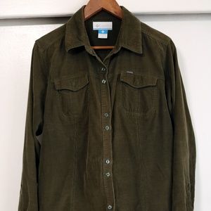 Columbia Sportswear green corduroy jacket